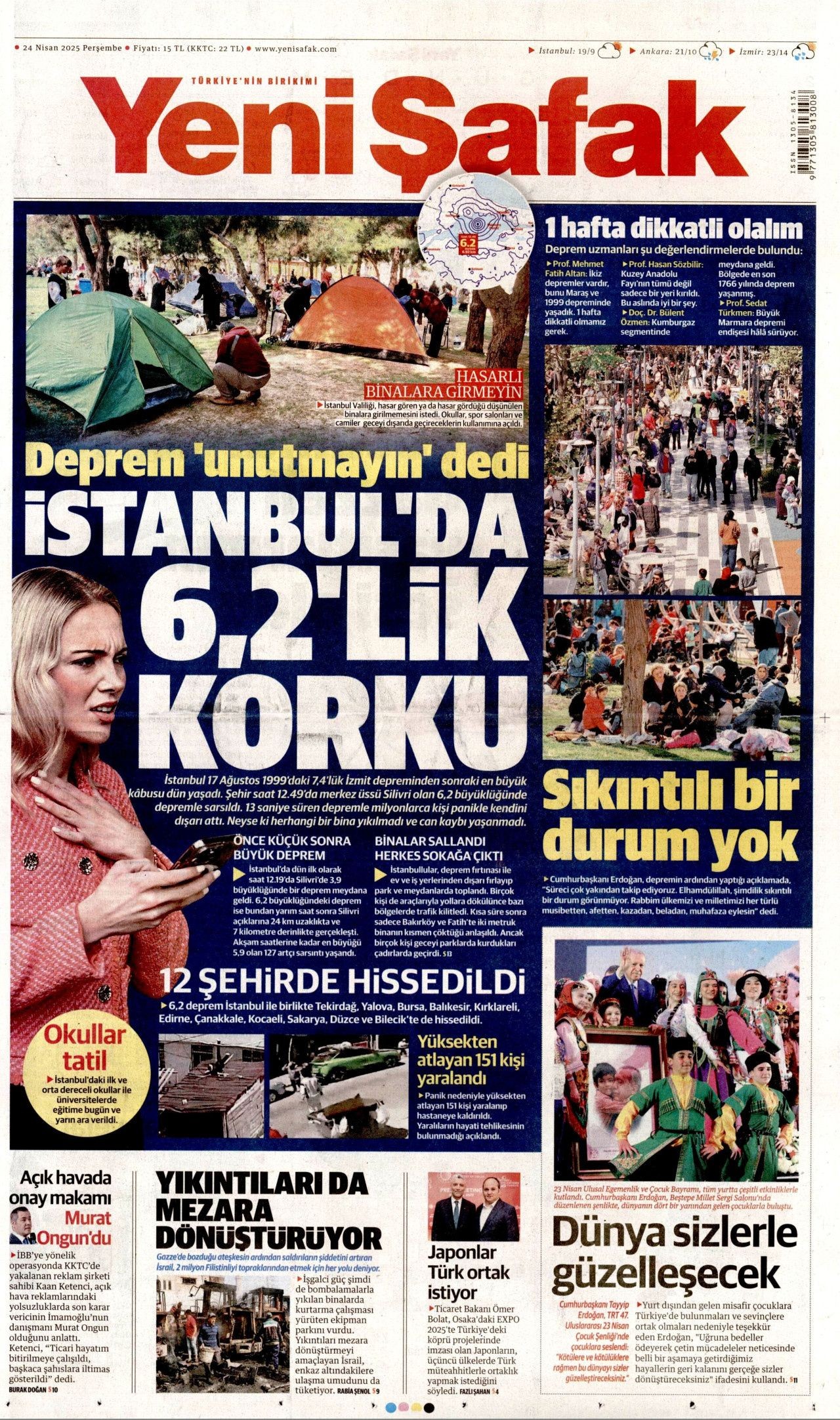 İstanbul'da paniğe yol açan 6.2'lik deprem gazete manşetlerinde! Bu deprem o deprem mi? Uzmanlar bölündü... - Sayfa 4