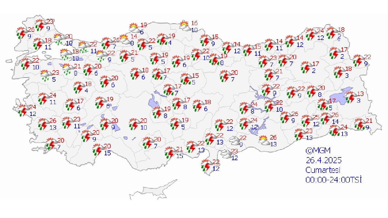 26 Nisan 2025 Cumartesi Türkiye geneli hava durumu tahminleri yayınlandı! İşte il il beklenen hava sıcaklıkları... - Sayfa 2