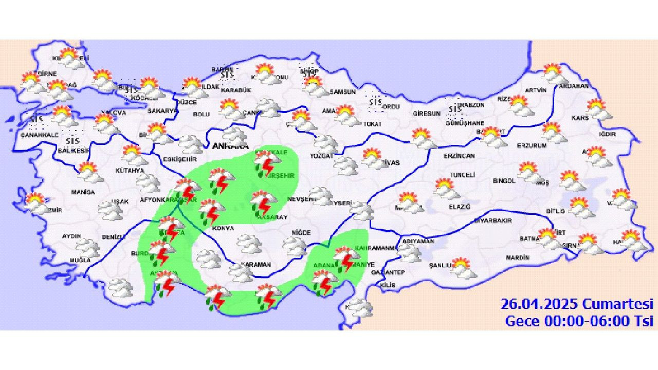 26 Nisan 2025 Cumartesi Türkiye geneli hava durumu tahminleri yayınlandı! İşte il il beklenen hava sıcaklıkları... - Sayfa 1