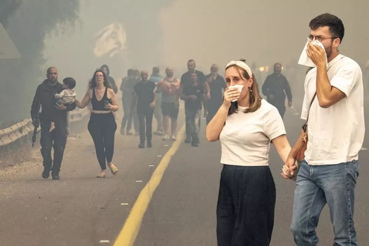 İsrail alevlere teslim! 12 bin dönüm alan küle döndü, 10 yerleşim yeri tahliye edildi... - Sayfa 1