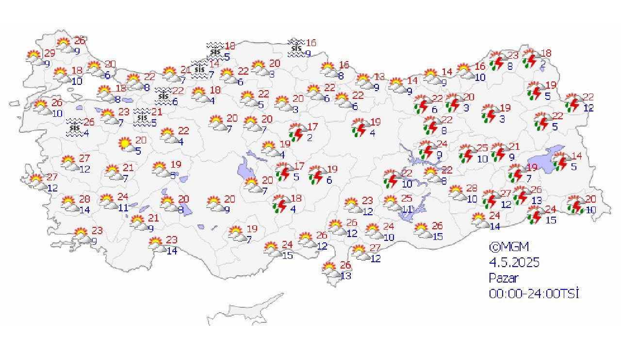 4 Mayıs 2025 hava durumu tahmin raporunu paylaştı! İşte il il hava durumu... - Sayfa 1
