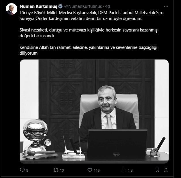 Siyasilerden, Sırrı Süreyya Önder için başsağlığı mesajları... "Türkiye idealine katkı sunma gayretiyle daima hatırlanacaktır" - Sayfa 3