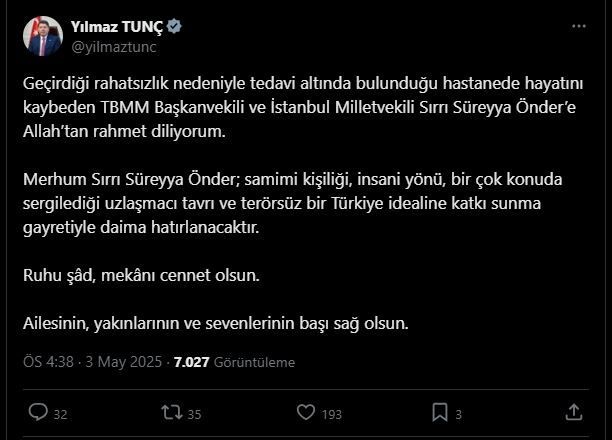Siyasilerden, Sırrı Süreyya Önder için başsağlığı mesajları... "Türkiye idealine katkı sunma gayretiyle daima hatırlanacaktır" - Sayfa 2