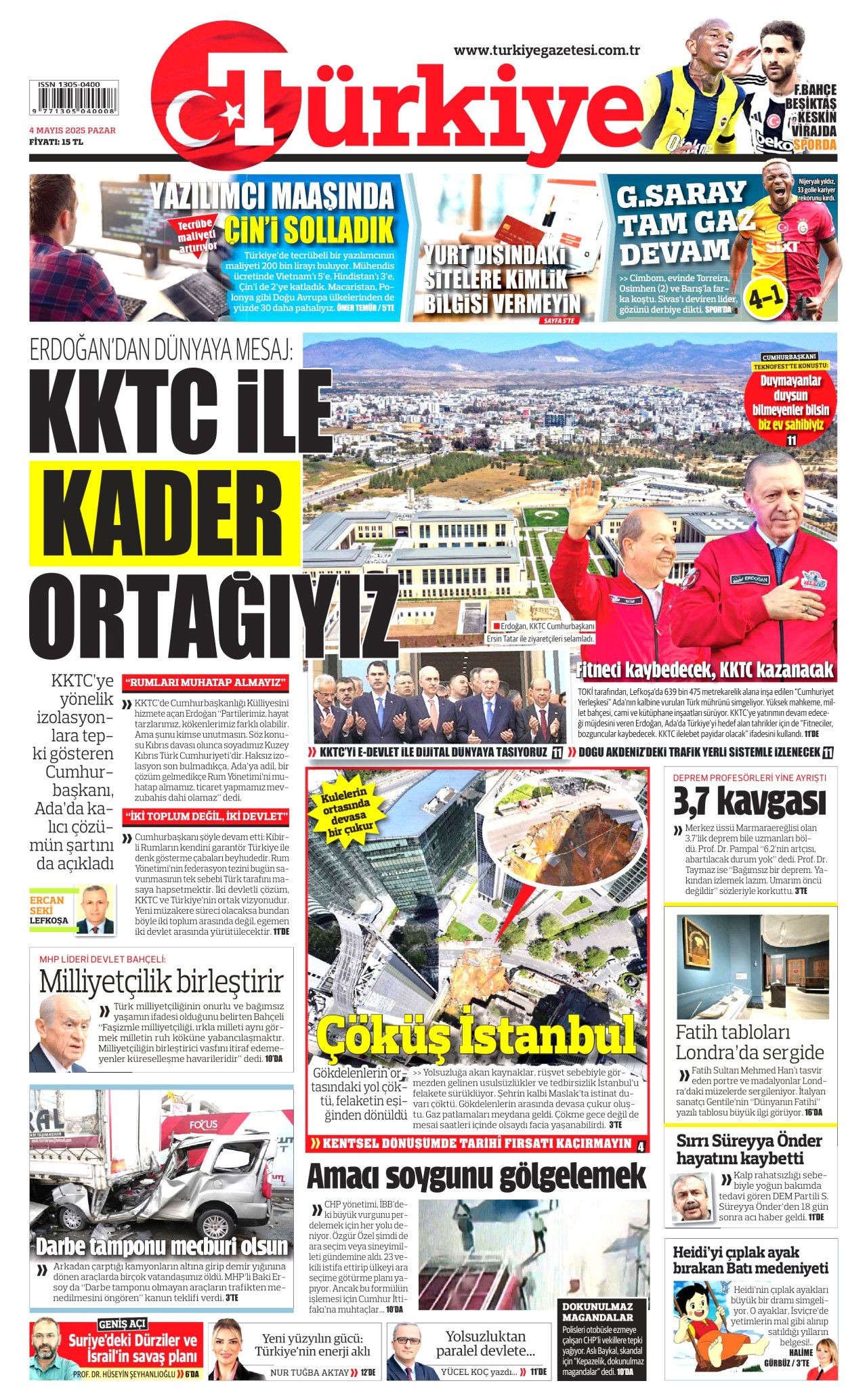 Cumhurbaşkanı Erdoğan'ın KKTC'deki tarihi sözleri gazete manşetlerinde - Sayfa 3