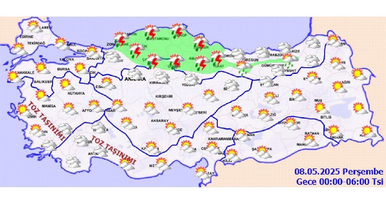 8 Mayıs 2025 Meteoroloji bir çok bölge için uyardı: Sağanak ve gök gürültülü yağış bekleniyor - Sayfa 3