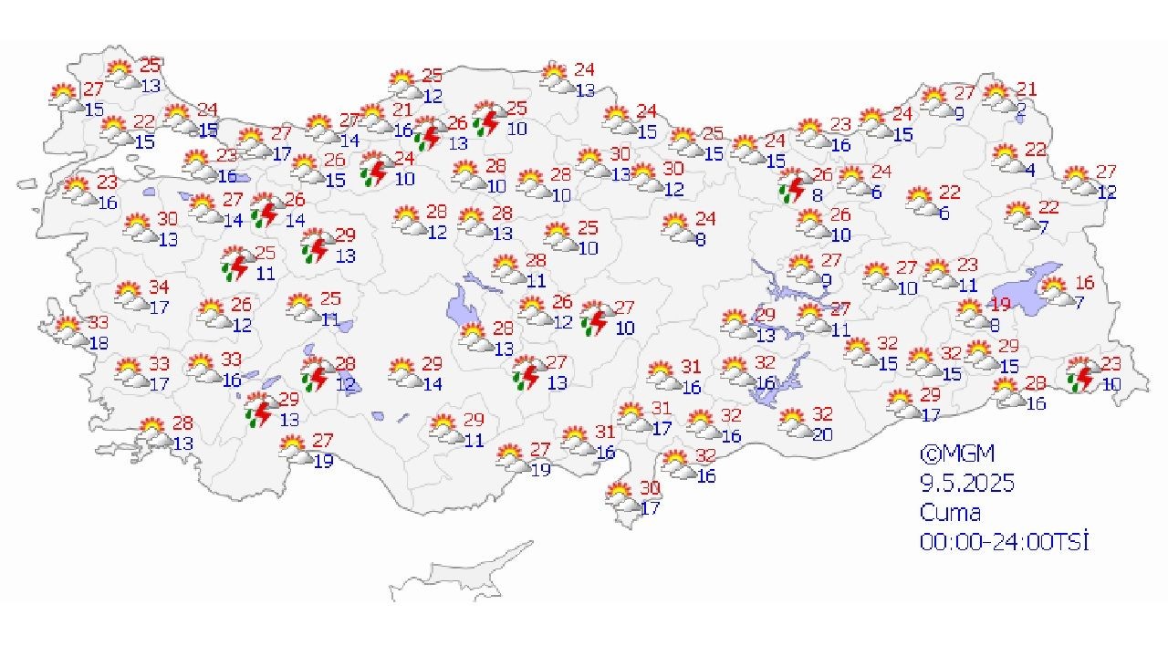 9 Mayıs 2025 Cuma meteoroloji hava durumu raporunu paylaştı! Ankara, İstanbul ve İzmir başta olmak üzere il il beklenen sıcaklıklar... - Sayfa 2