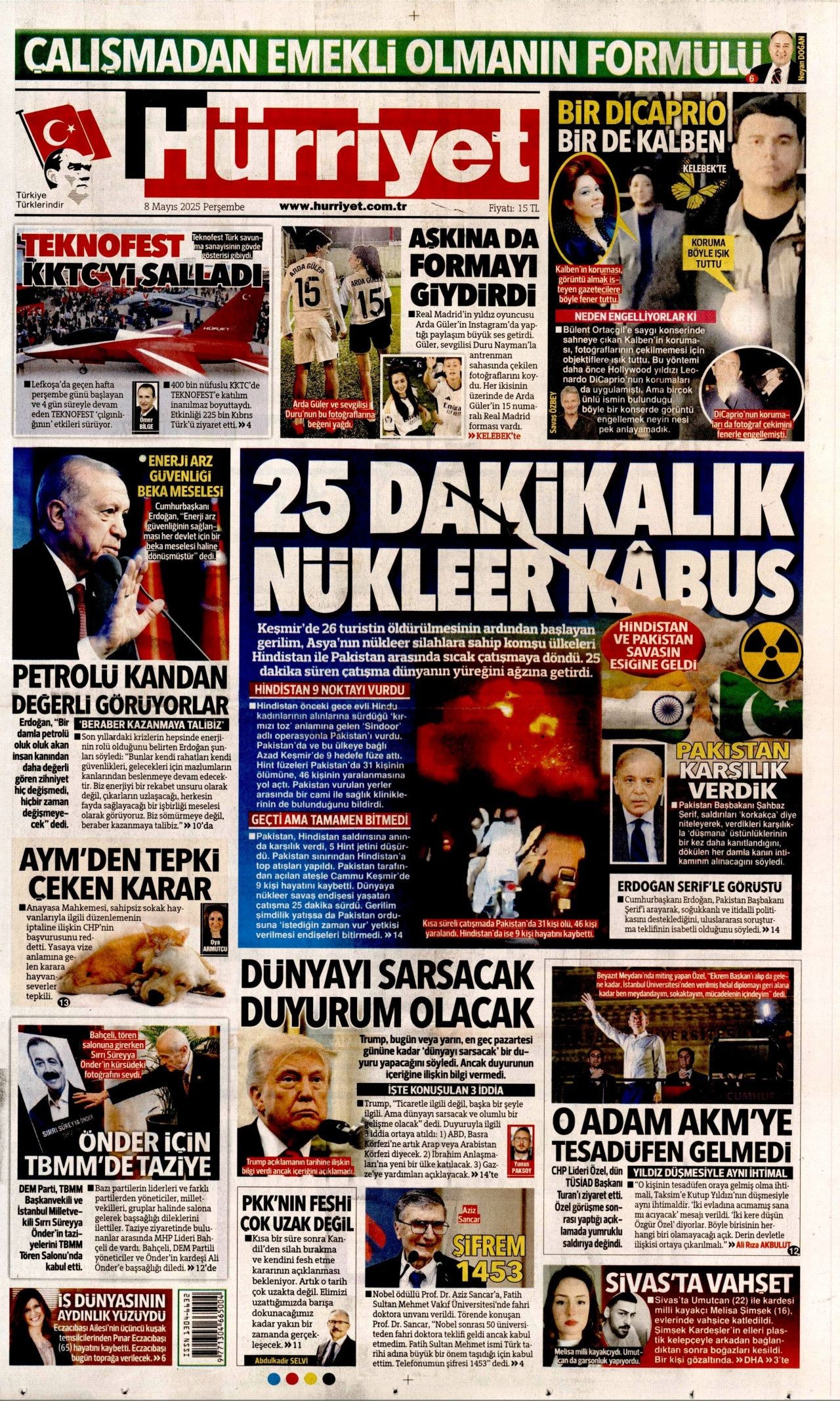 Hindistan-Pakistan gerilimi gazete manşetlerinde! 25 dakikalık nükleer kabus dünyanın yüreğini ağzına getirdi - Sayfa 1