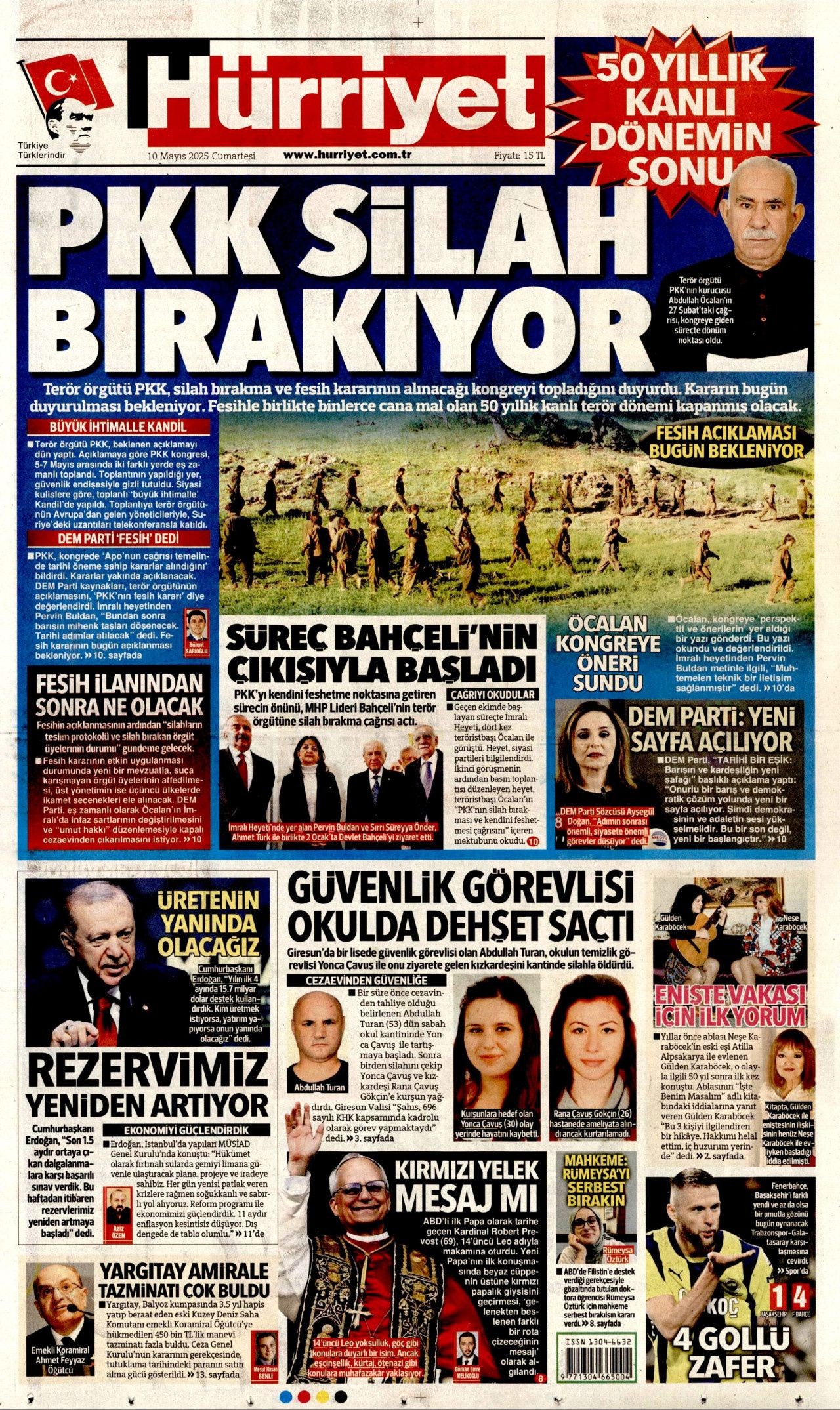 50 yıllık kanlı dönemin sonu manşetlerde! PKK silah bırakıyor - Sayfa 1