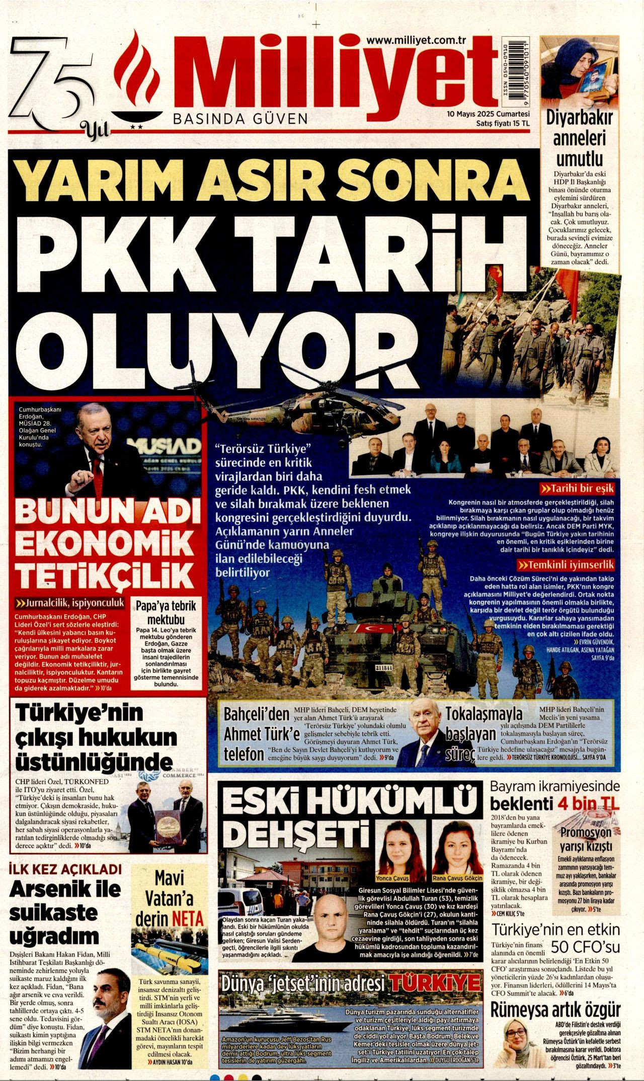 50 yıllık kanlı dönemin sonu manşetlerde! PKK silah bırakıyor - Sayfa 8