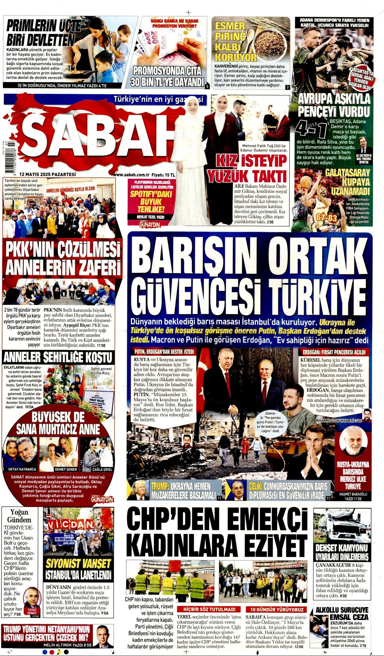 Dünya perşembe günü İstanbul'dan müjde bekliyor! Putin istedi, Zelenski kabul etti! Türkiye'deki barış masası manşetlerde... - Sayfa 2