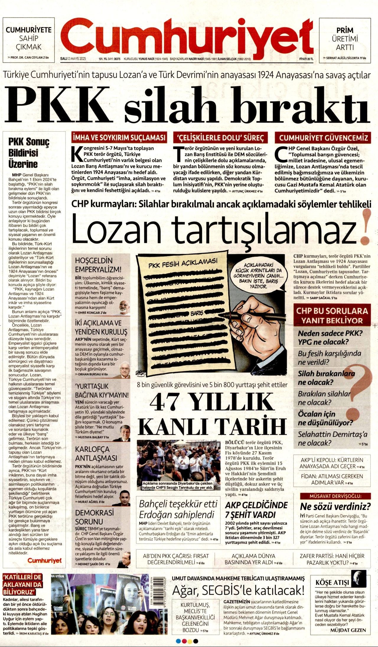 50 yıllık terör devri kapandı! PKK 4 aşamada tasfiye edilecek... Tarihi fesih kararı gazete manşetlerinde! - Sayfa 3