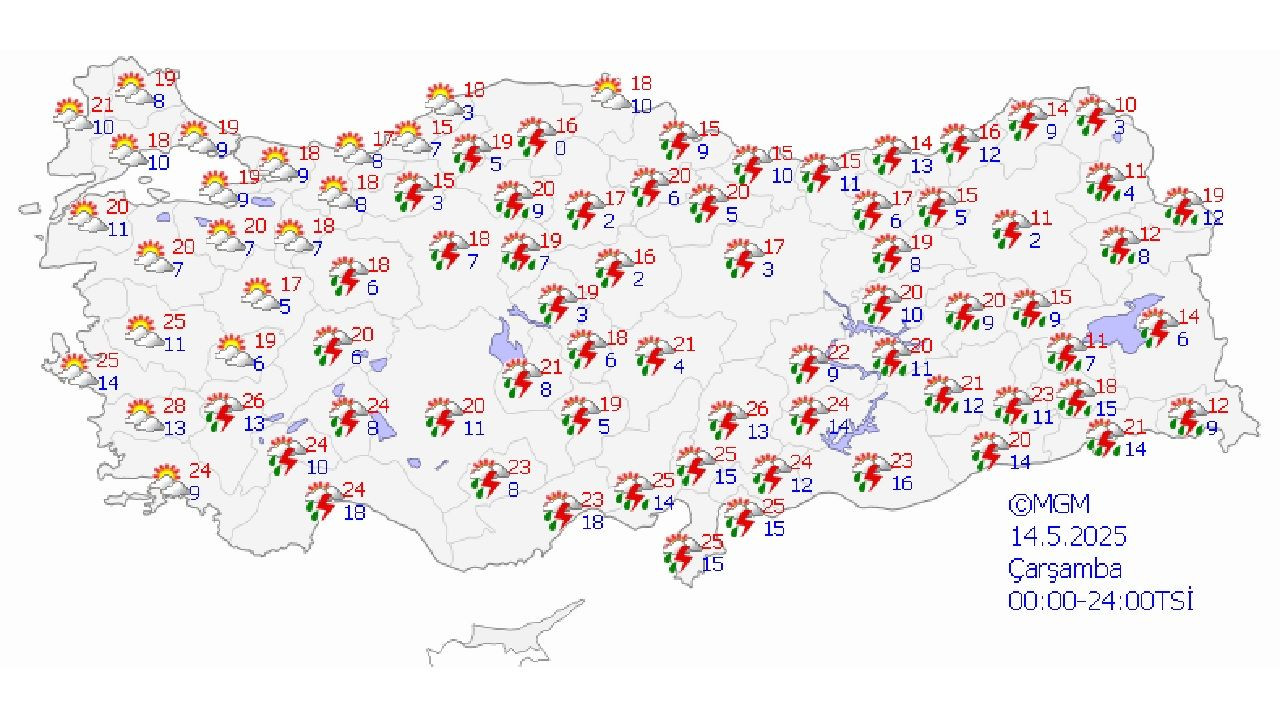 14 Mayıs 2025 Meteoroloji hava durumu tahminlerini paylaştı! İşte il il beklenen sıcaklıklar... - Sayfa 1