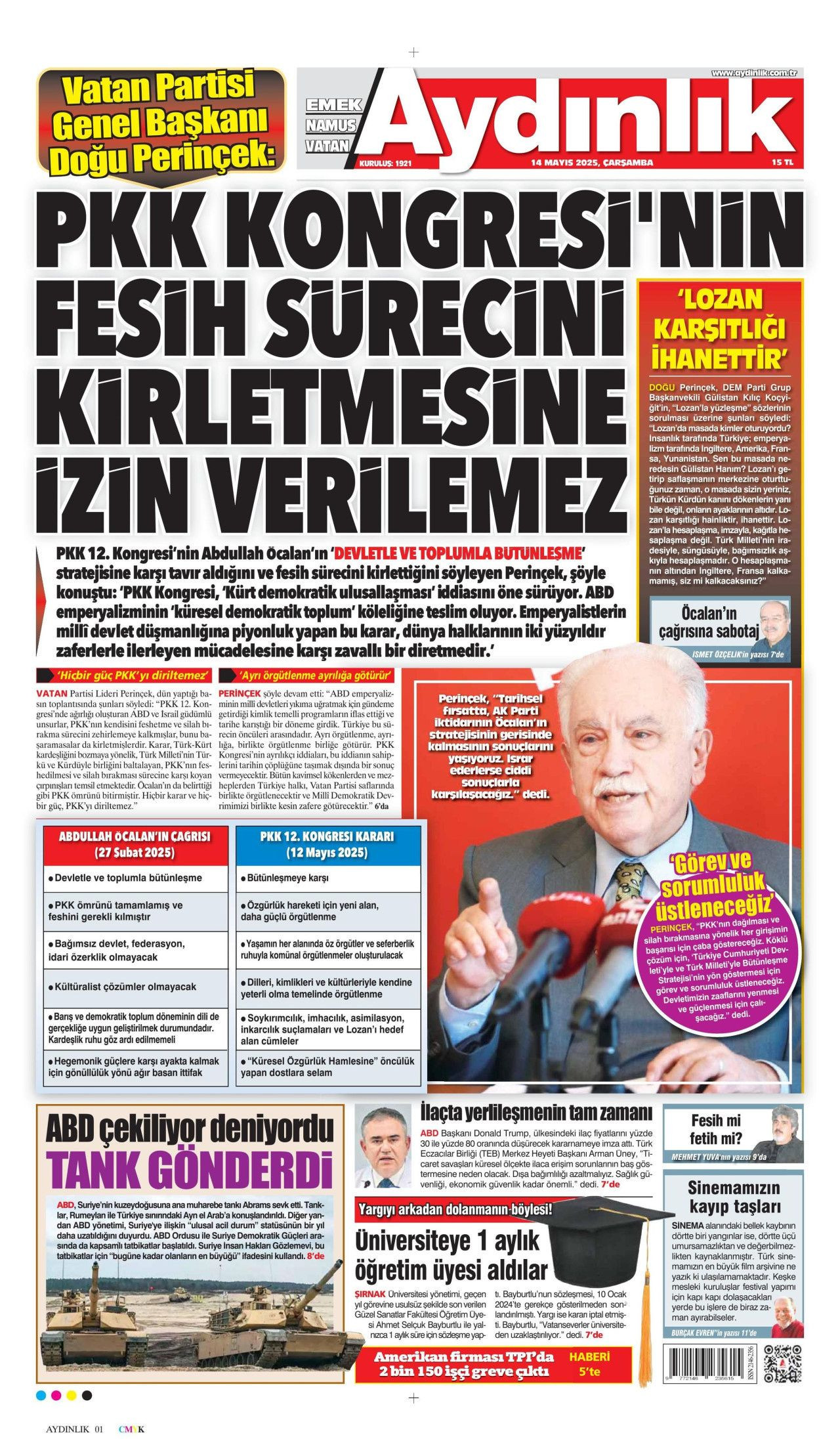 Planlar yapıldı... Terörsüz Türkiye için en kritik iş MİT'te! Bugünün gazete manşetleri - Sayfa 15