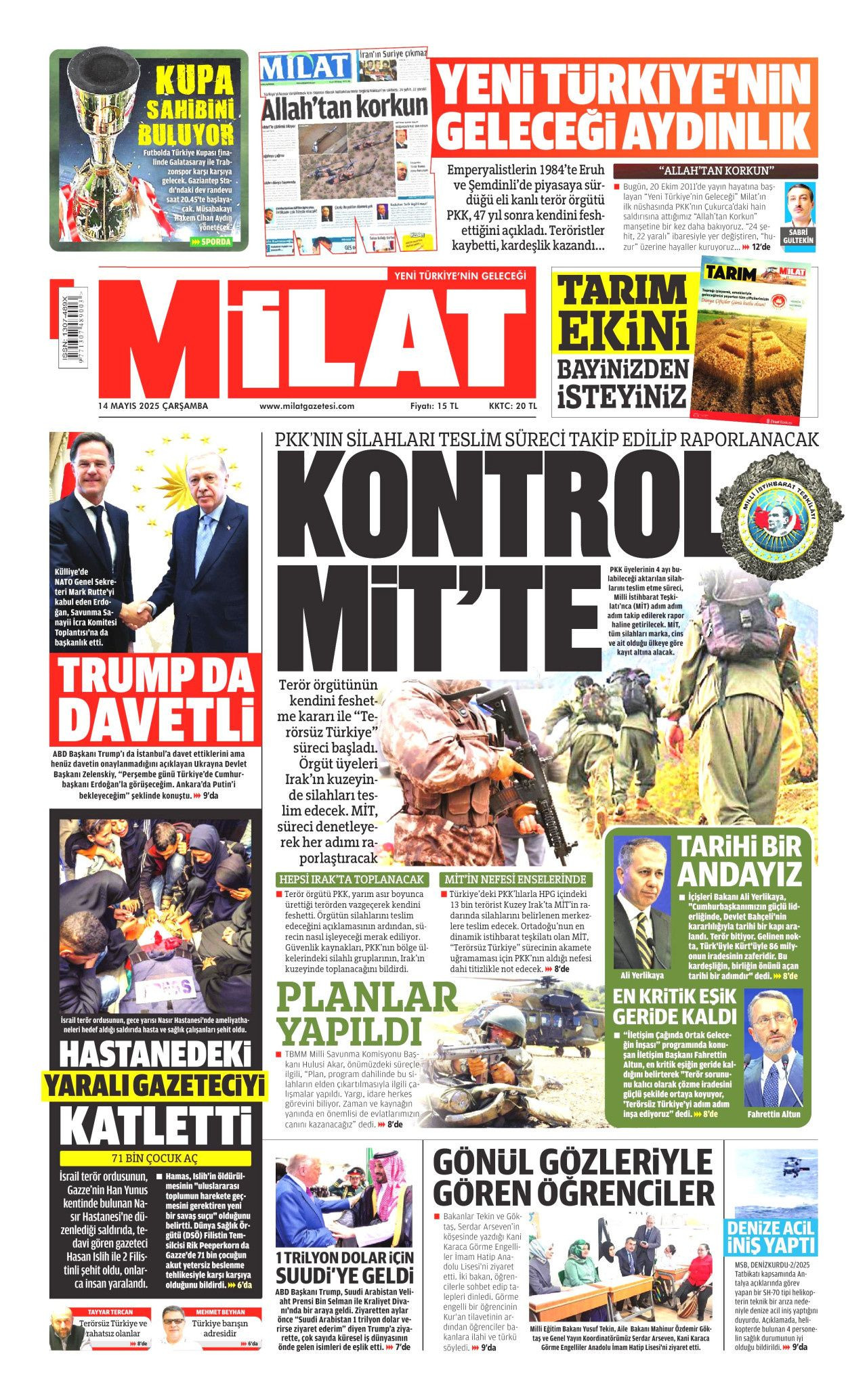 Planlar yapıldı... Terörsüz Türkiye için en kritik iş MİT'te! Bugünün gazete manşetleri - Sayfa 14