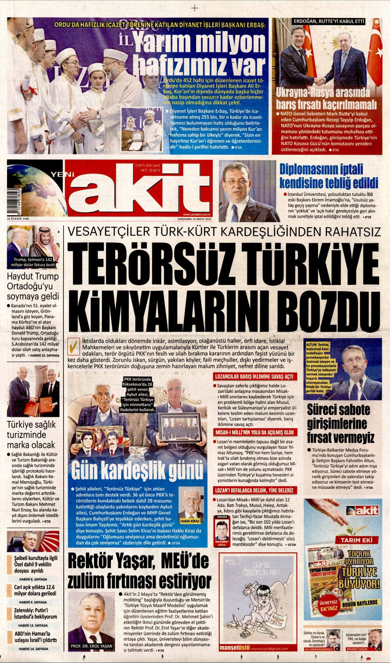 Planlar yapıldı... Terörsüz Türkiye için en kritik iş MİT'te! Bugünün gazete manşetleri - Sayfa 8