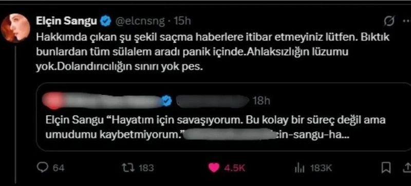 Elçin Sangu’dan çıkan sahte haberlere sert tepki! “Tüm sülalem panik içinde!” - Sayfa 2