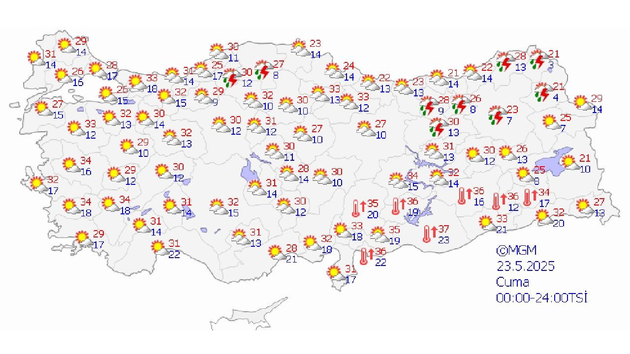 23 Mayıs 2025 Meteoroloji bazı kentler için uyardı! İşte Ankara, İstanbul ve İzmir'de beklenen hava durumu... - Sayfa 1