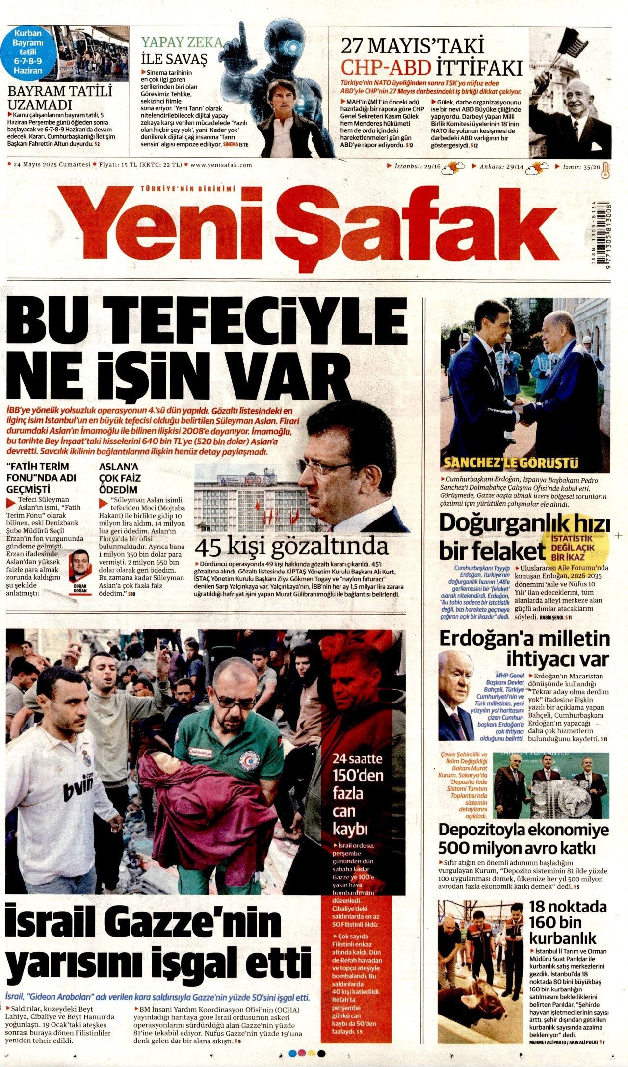 Bu tefeciyle ne işin var? İmamoğlu hisselerini 520 bin dolara devretmiş... Bugünün gazete manşetleri - Sayfa 1
