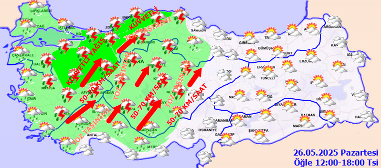 Yağmur, rüzgar, toz fırtınası... Meteoroloji’den çok kuvvetli uyarı: Bugün hava alarmda! - Sayfa 5