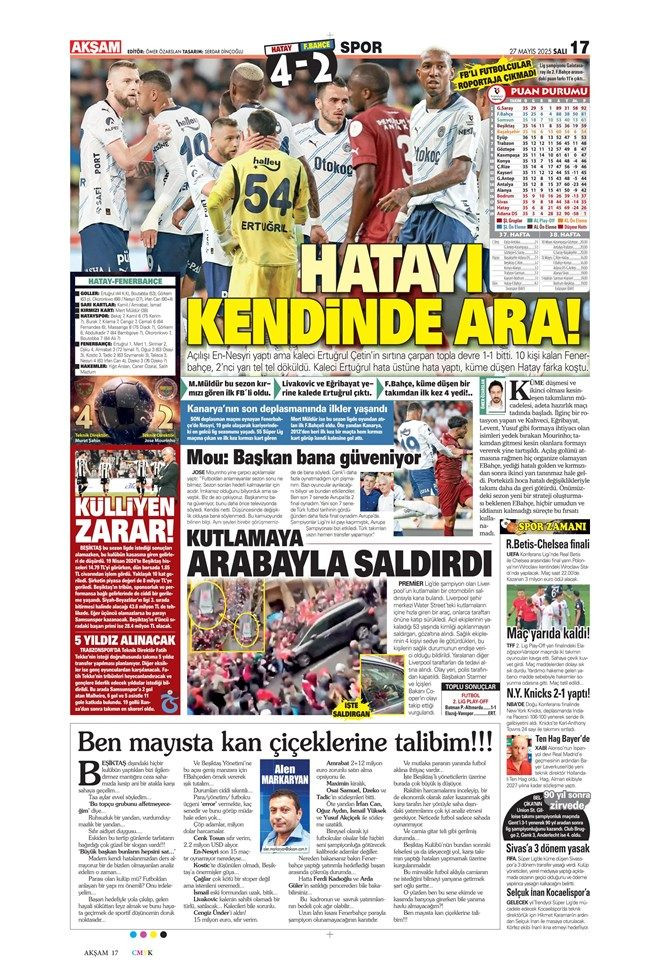 "Rezaletin son perdesi!" Fenerbahçe'nin tarihi hezimeti manşetlerde! Hedefteki isim Jose Mourinho - Sayfa 2