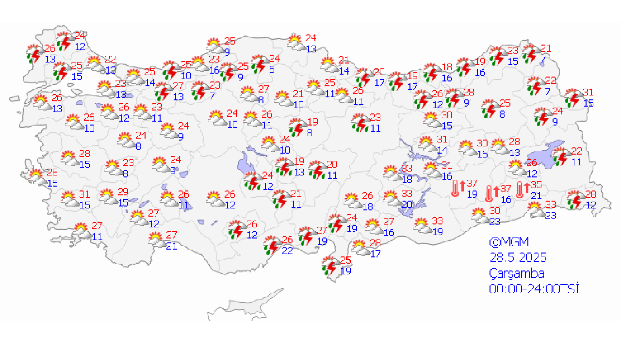 1 Haziran 2025 yurt geneli hava durumu! İşte Ankara, İstanbul ve İzmir başta olmak üzere beklenen sıcaklıklar - Sayfa 1