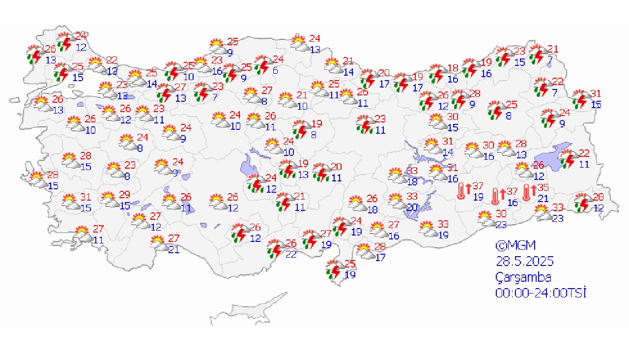 3 Haziran 2025 yurt geneli hava durumu! Sağanak yağışa karşı tedbirinizi alın... - Sayfa 1