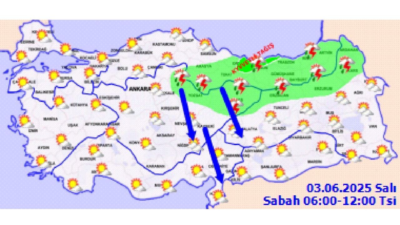 3 Haziran 2025 yurt geneli hava durumu! Sağanak yağışa karşı tedbirinizi alın... - Sayfa 3