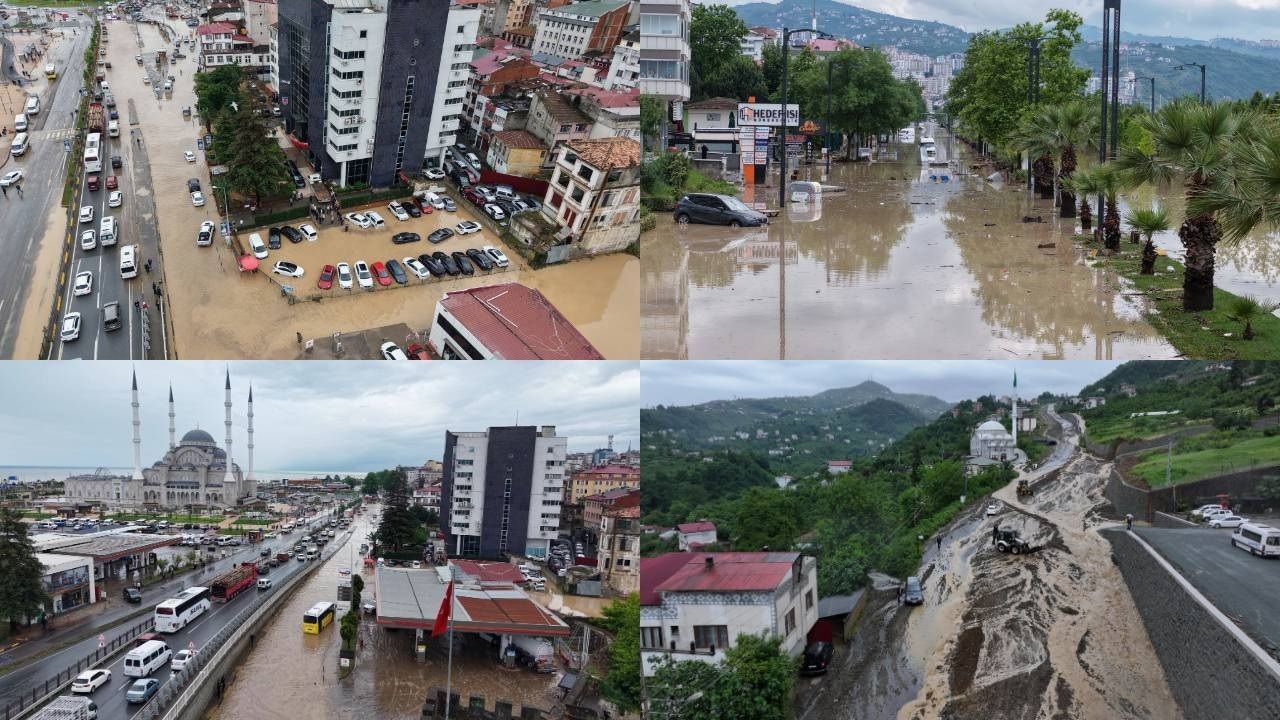 Trabzon'da büyük afet! Havadan görüntüler felaketin boyutunu gözler önüne serdi - Sayfa 2