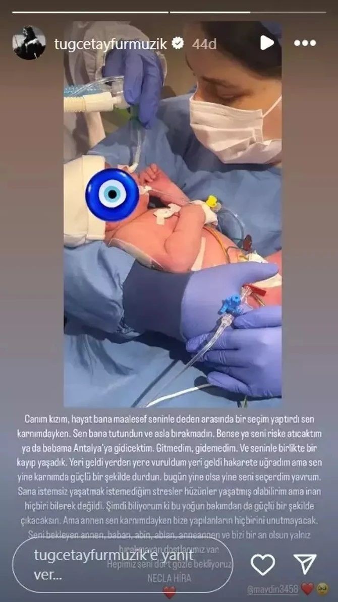 Tuğçe Tayfur'un minik kızı Necla Hira yoğun bakımdan çıktı! - Sayfa 3