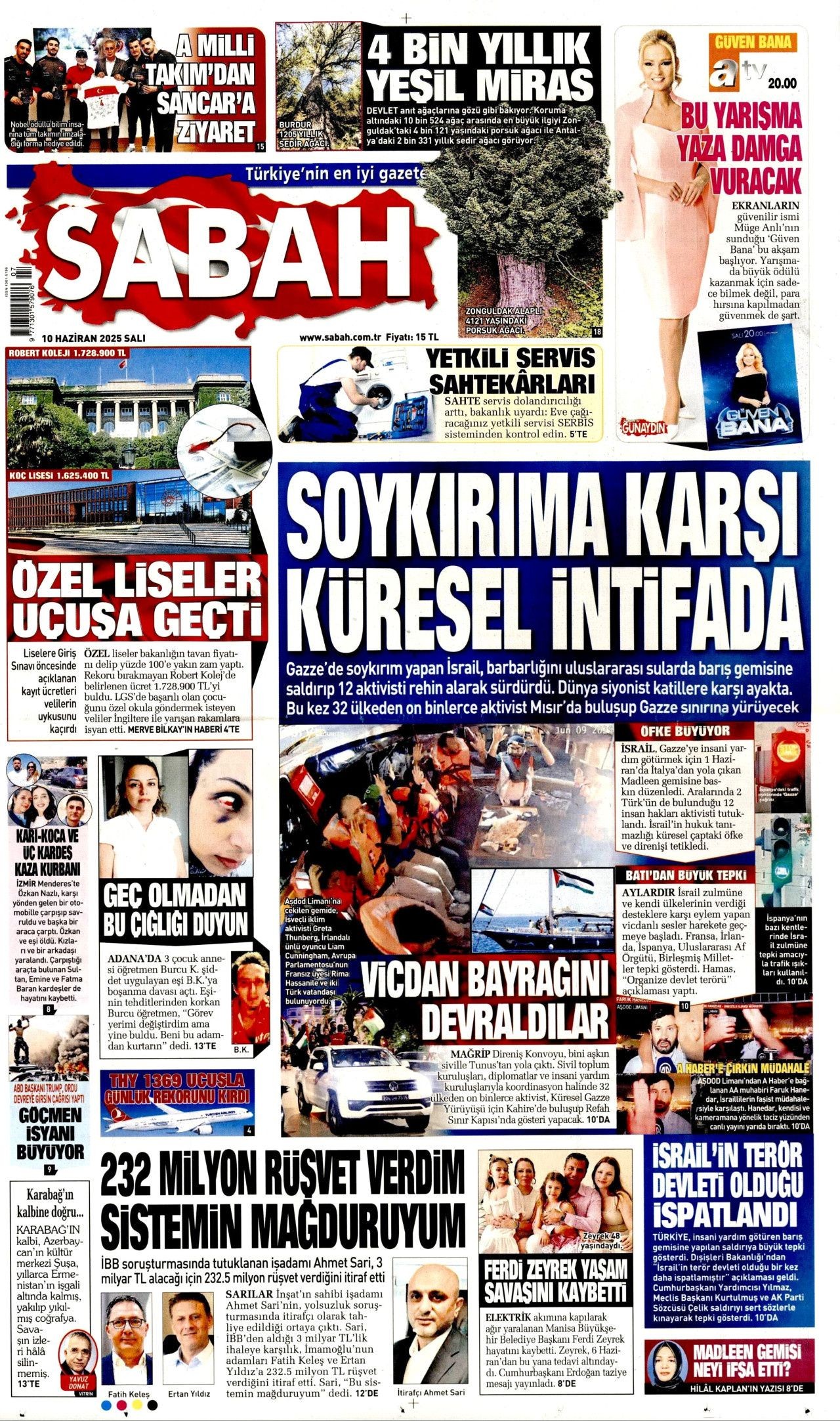 Haydut İsrail tekneye saldırdı! Madleen'e şafak baskını manşetlerde... 10 Haziran Salı gazete manşetleri - Sayfa 2