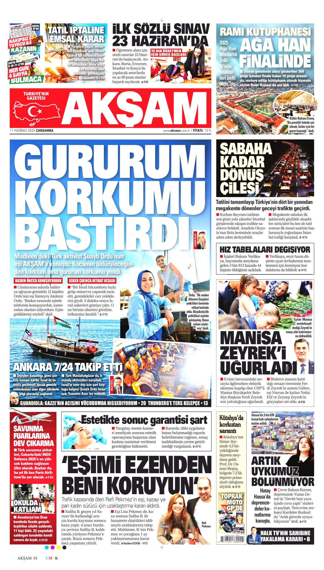 Siyaset üstü bir veda! Ferdi Zeyrek'in cenaze töreni manşetlerde... 11 Haziran Çarşamba gazete manşetleri - Sayfa 11