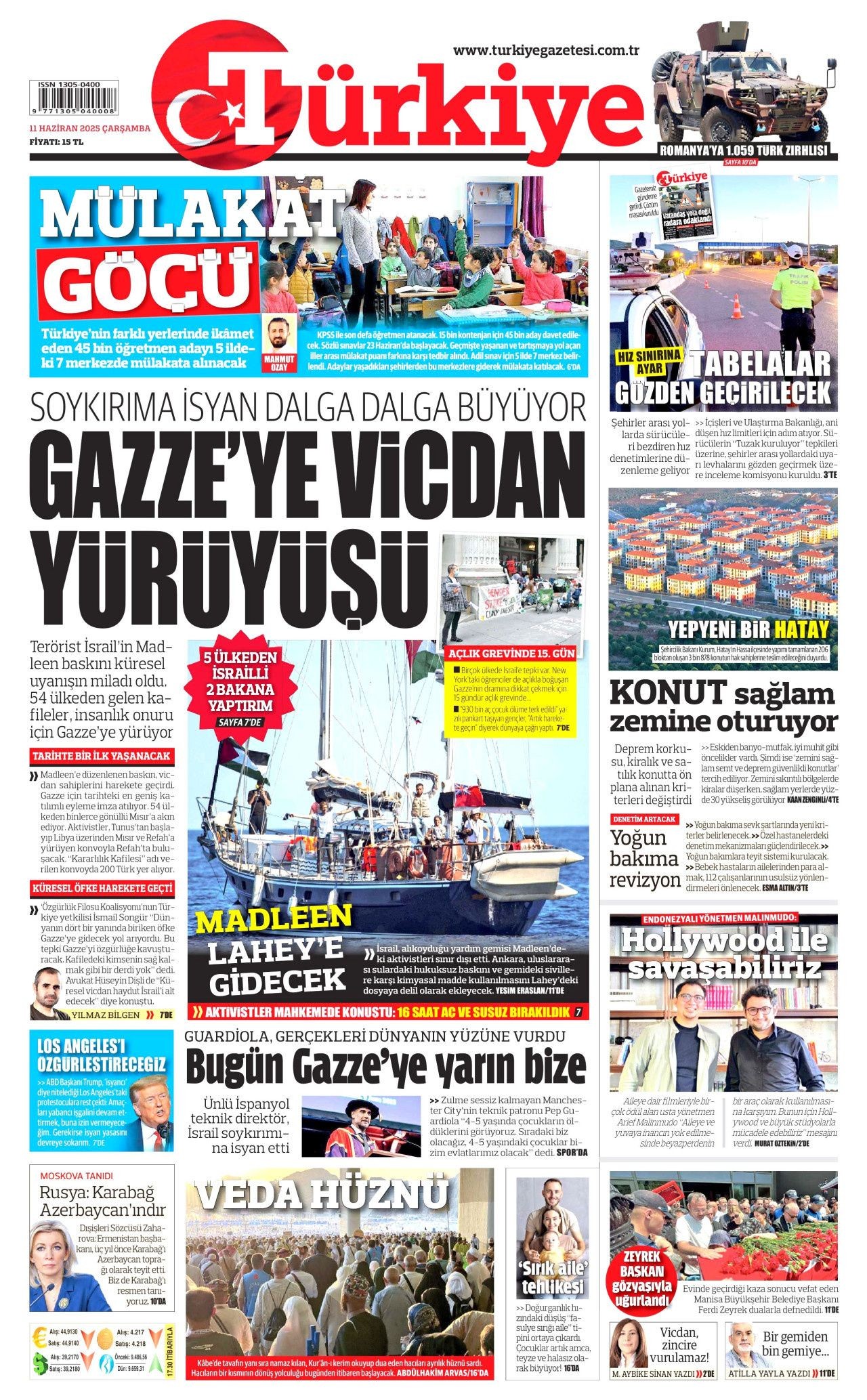 Siyaset üstü bir veda! Ferdi Zeyrek'in cenaze töreni manşetlerde... 11 Haziran Çarşamba gazete manşetleri - Sayfa 3