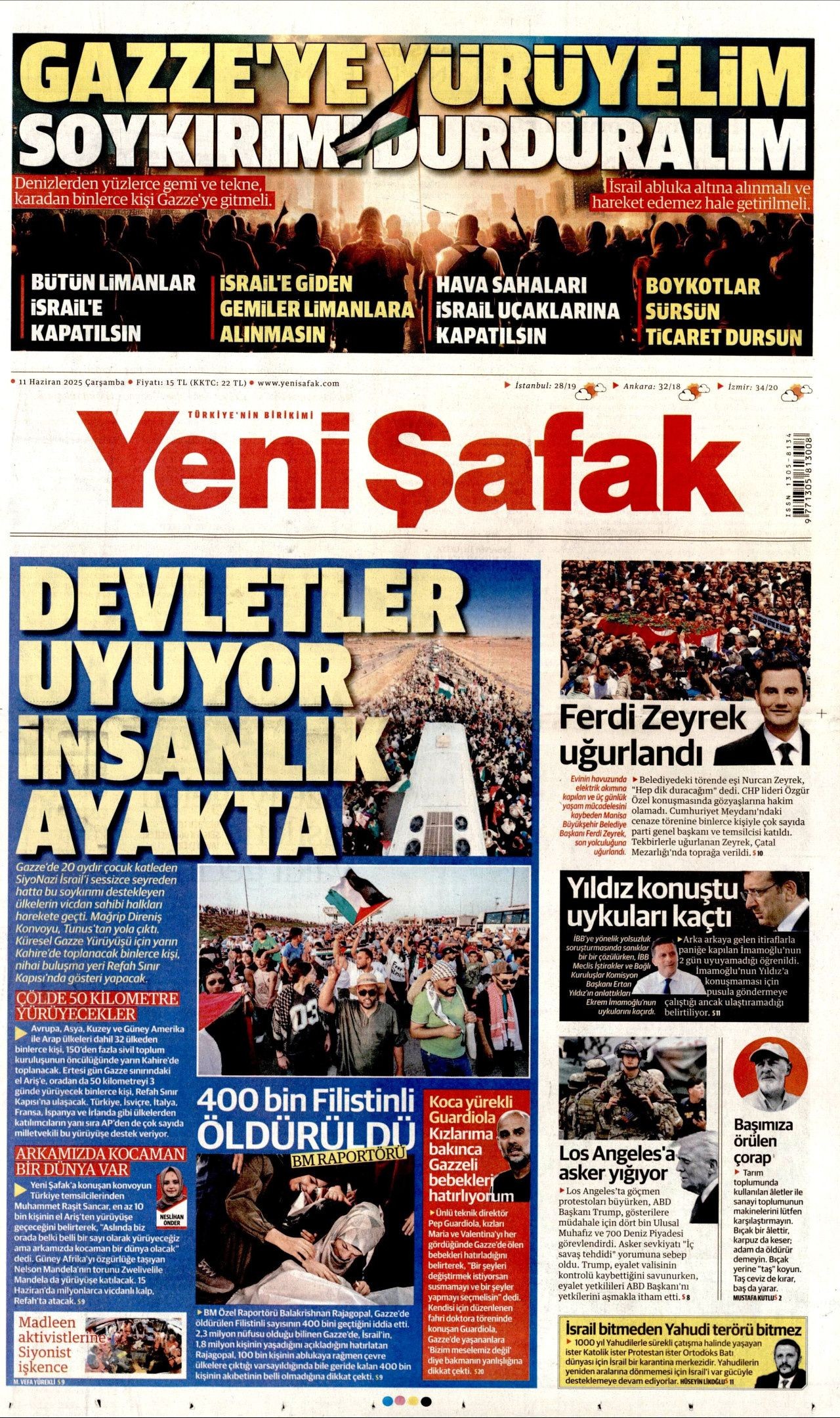 Siyaset üstü bir veda! Ferdi Zeyrek'in cenaze töreni manşetlerde... 11 Haziran Çarşamba gazete manşetleri - Sayfa 2