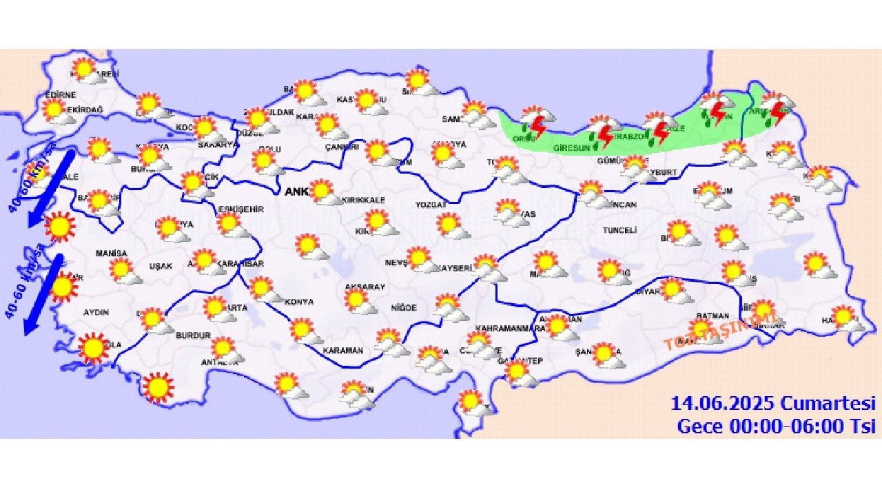 14 Haziran 2025 Meteoroloji il il açıkladı! Toz taşınımı ve sağanak yağışa dikkat! - Sayfa 2
