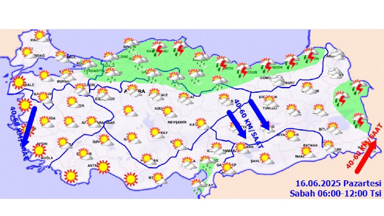16 Haziran 2025 Türkiye genelinde hava durumu: Yağışlar kuzey ve doğu kesimlerde etkili olacak! - Sayfa 3