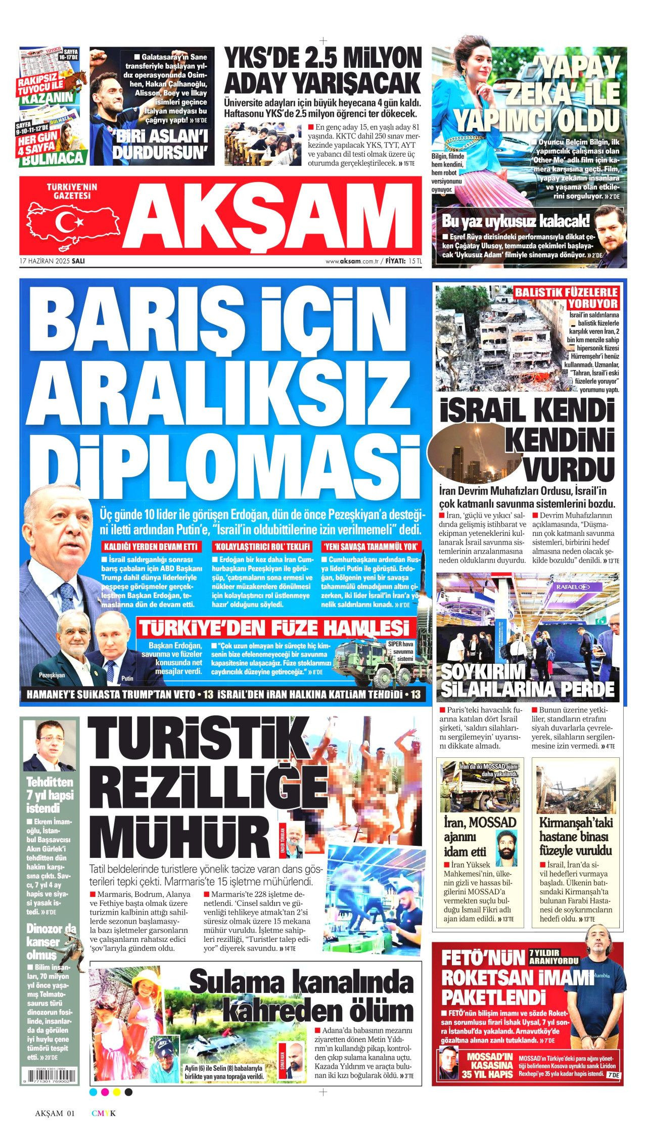 İsrail artık güvende değil! Nükleer kullanma ihtimali arttı...  17 Haziran Salı gazete manşetleri... - Sayfa 23