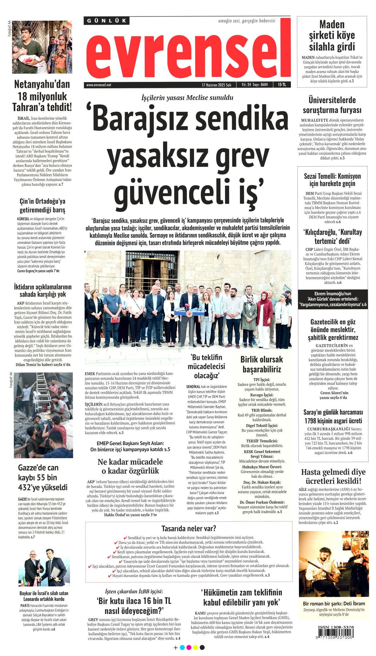 İsrail artık güvende değil! Nükleer kullanma ihtimali arttı...  17 Haziran Salı gazete manşetleri... - Sayfa 13