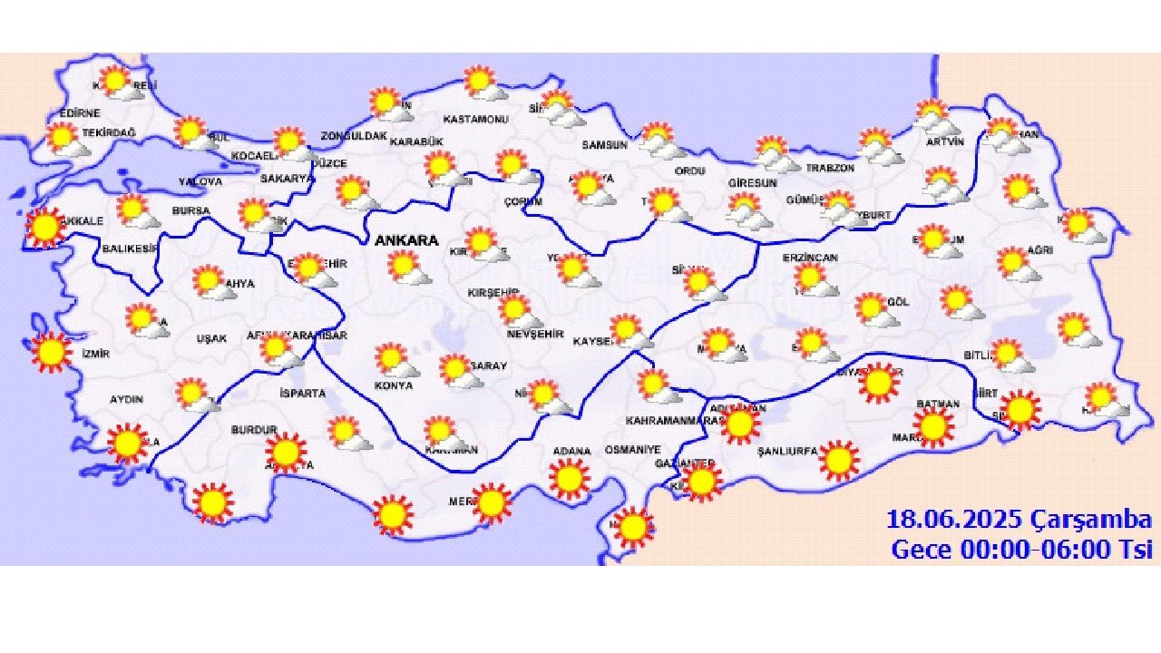 18 Haziran 2025 Çarşamba yurt geneli hava durumu! İşte il il beklenen sıcaklıklar... - Sayfa 2