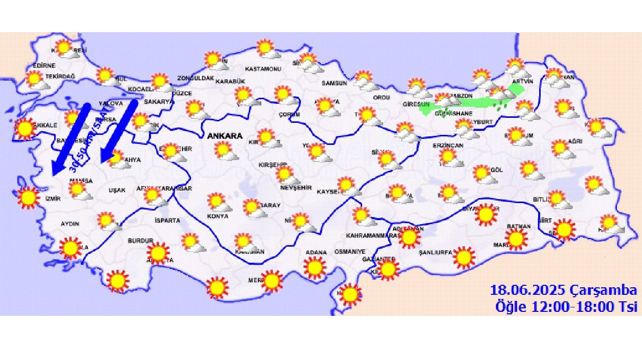 18 Haziran 2025 Çarşamba yurt geneli hava durumu! İşte il il beklenen sıcaklıklar... - Sayfa 12
