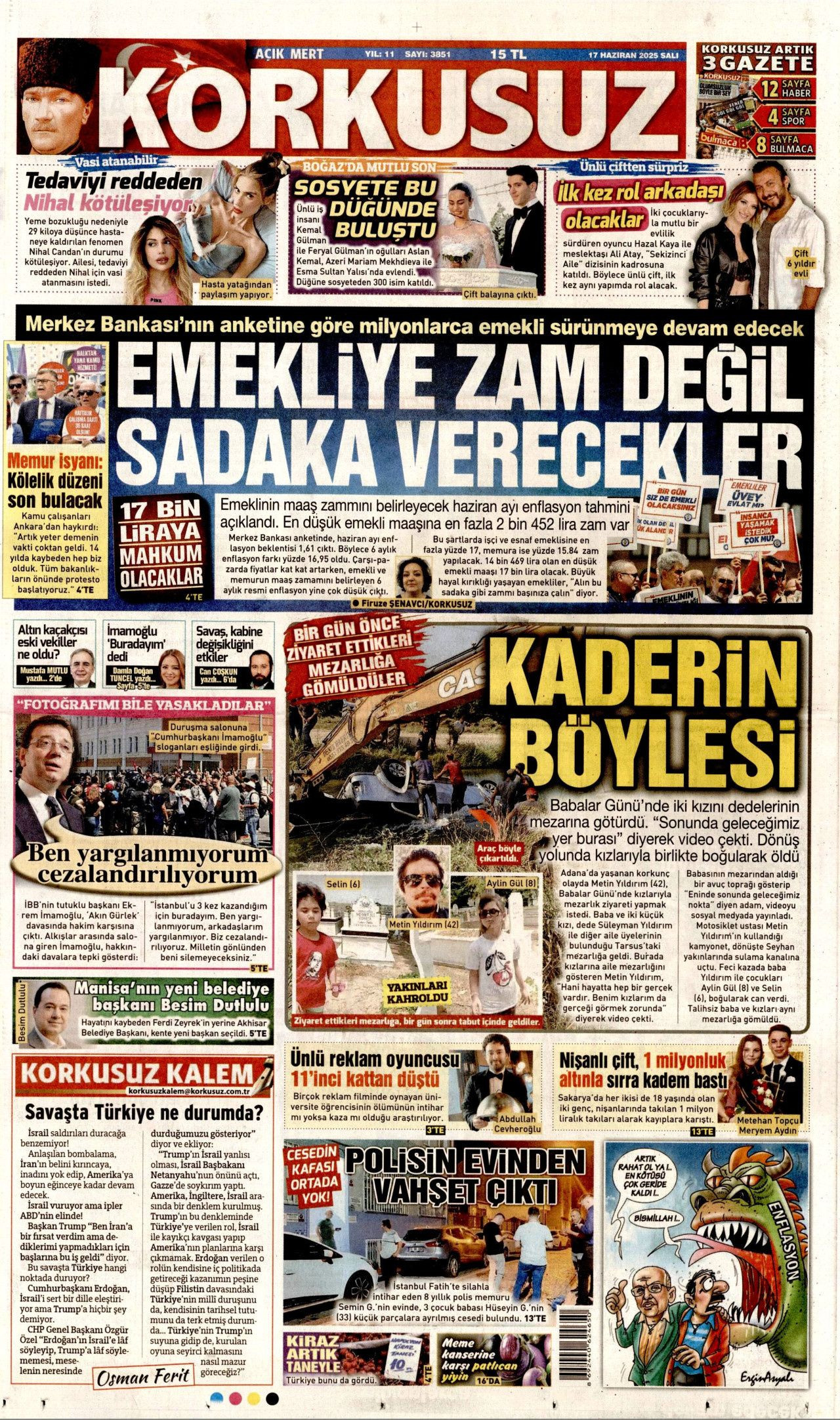 İsrail artık güvende değil! Nükleer kullanma ihtimali arttı...  17 Haziran Salı gazete manşetleri... - Sayfa 9