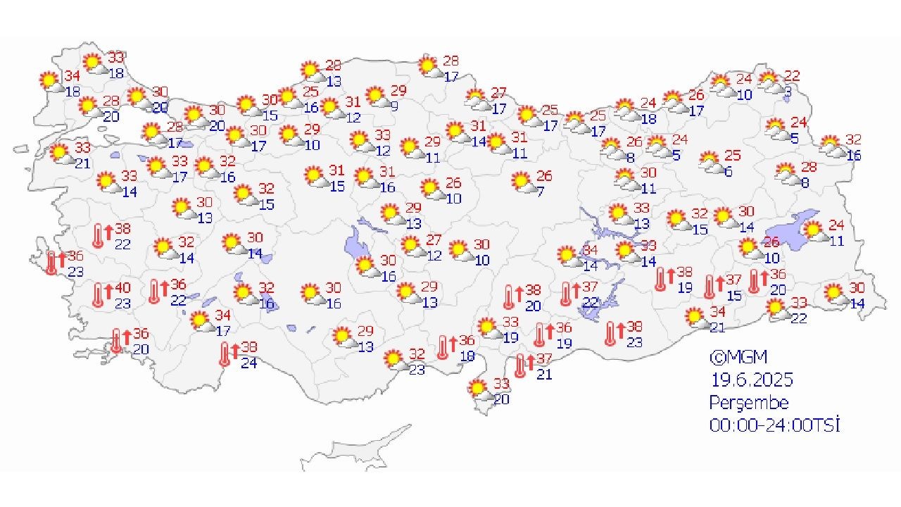 Meteoroloji 19 Haziran 2025 hava durumu raporunu paylaştı! Trabzon ve Rize'ye dikkat! - Sayfa 1
