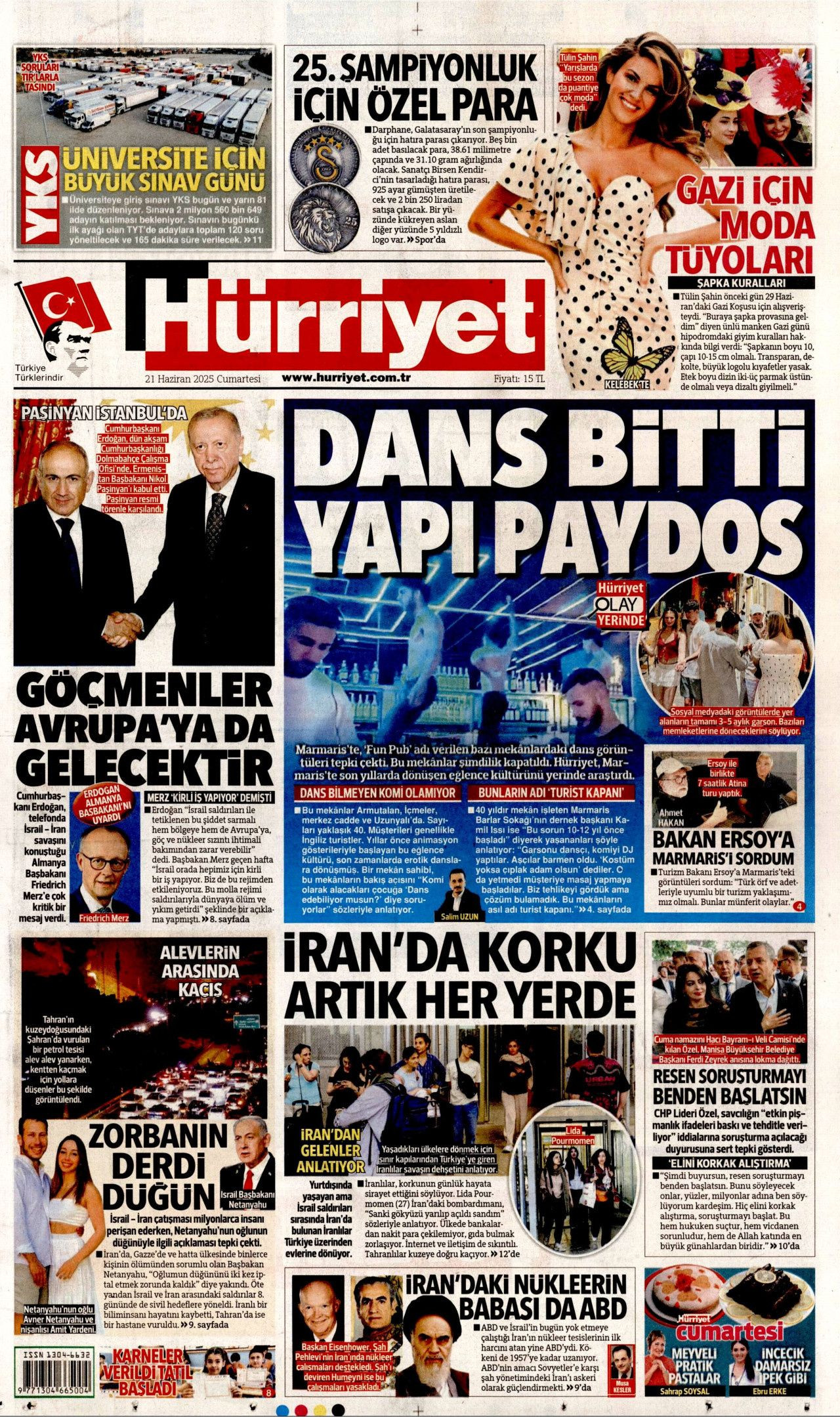 Soykırımcı İsrail gerçekleri gizliyor! Korku, yalan, sansür... 21 Haziran Cumartesi gazete manşetleri - Sayfa 1