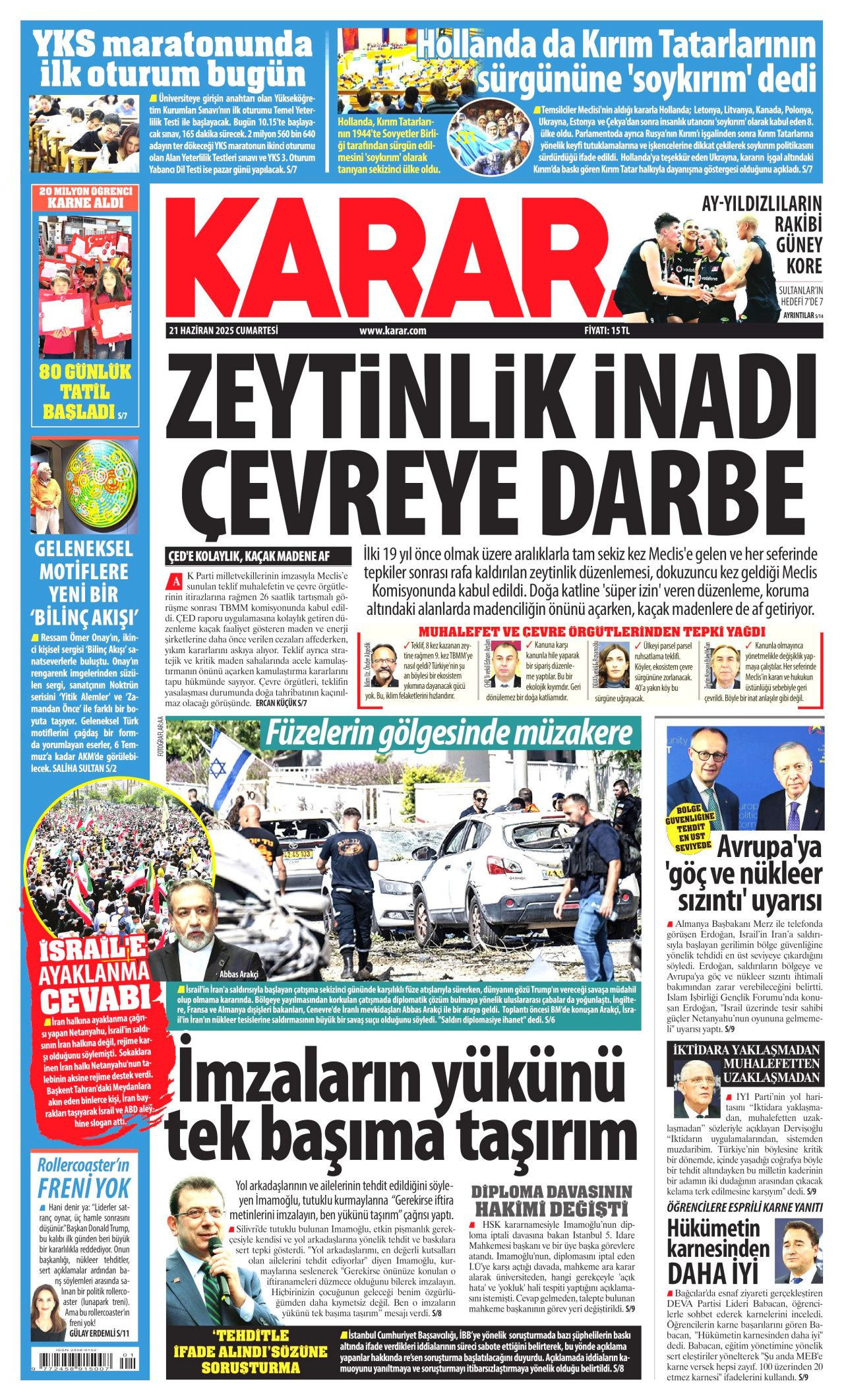 Soykırımcı İsrail gerçekleri gizliyor! Korku, yalan, sansür... 21 Haziran Cumartesi gazete manşetleri - Sayfa 3