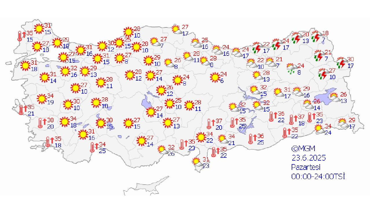 23 Haziran 2025 Meteoroloji hava durumu tahminleri: Az bulutlu, bulutlu ve yağışlı hava etkili olacak... - Sayfa 2