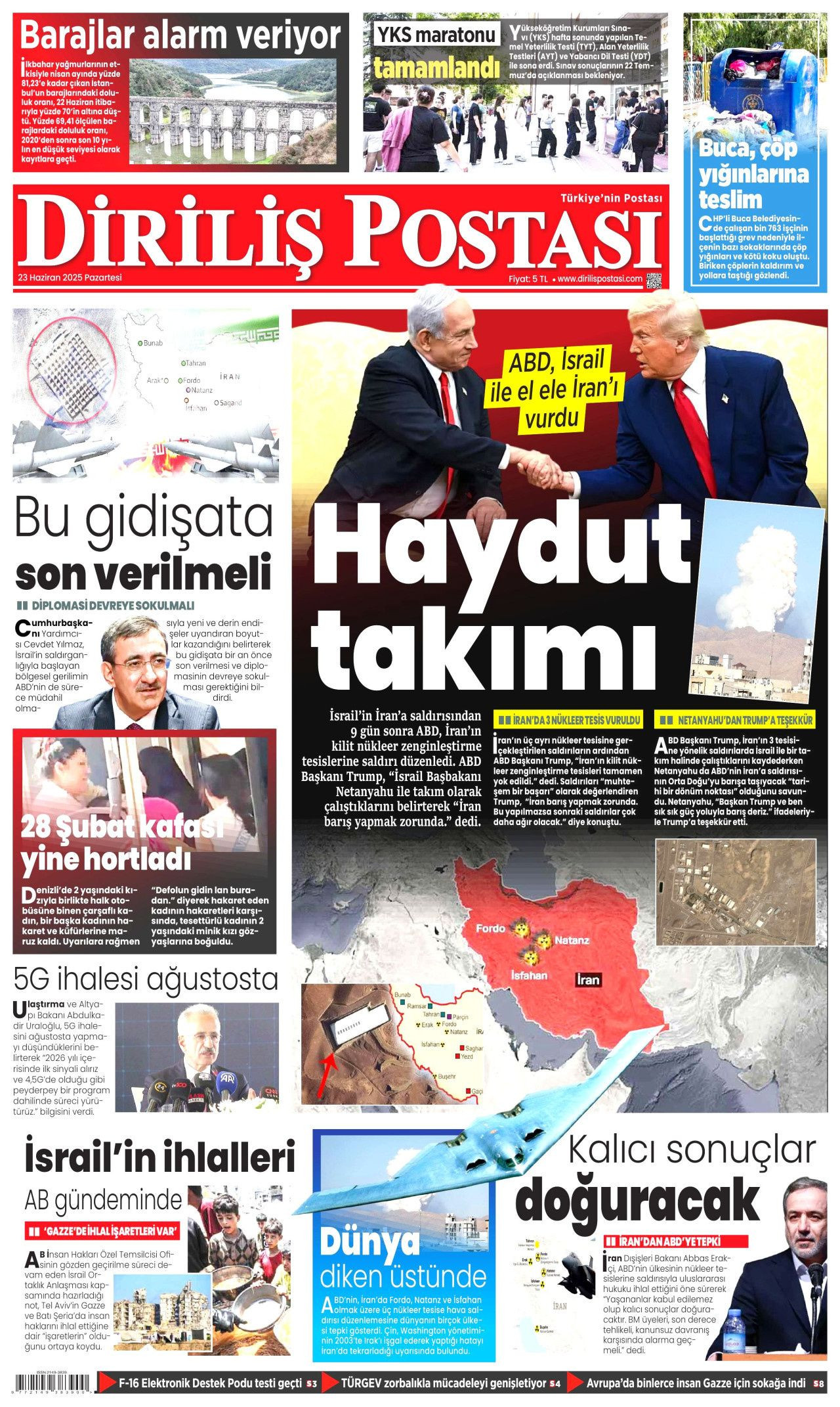 İsrail'e teslim olan ABD, İran'ı vurdu! İsrail-İran savaşındaki tehlikeli dönemeç gazete manşetlerinde... - Sayfa 18