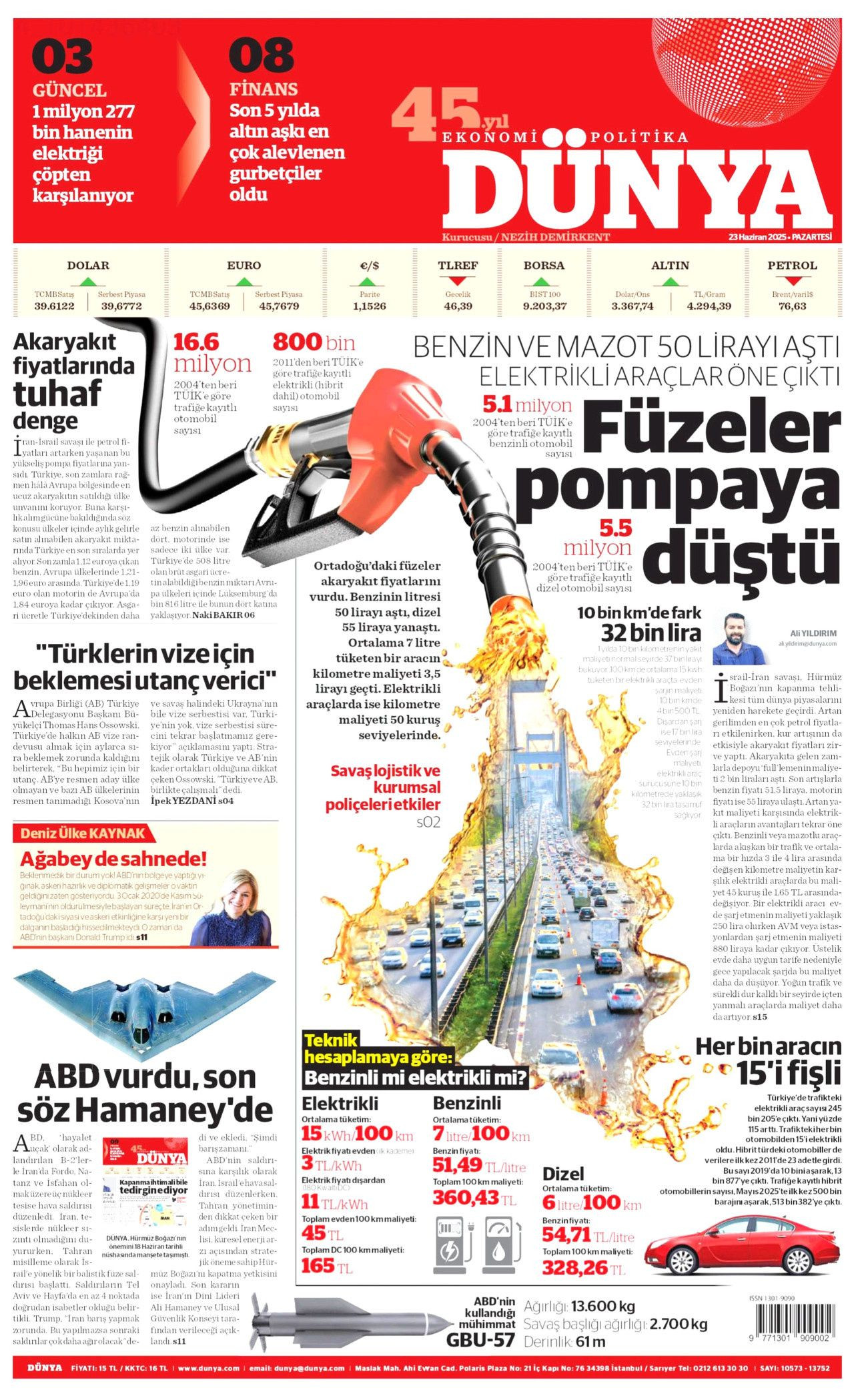 İsrail'e teslim olan ABD, İran'ı vurdu! İsrail-İran savaşındaki tehlikeli dönemeç gazete manşetlerinde... - Sayfa 17