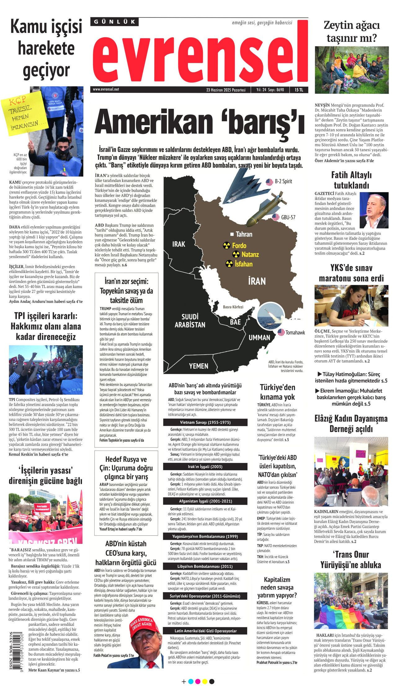 İsrail'e teslim olan ABD, İran'ı vurdu! İsrail-İran savaşındaki tehlikeli dönemeç gazete manşetlerinde... - Sayfa 21