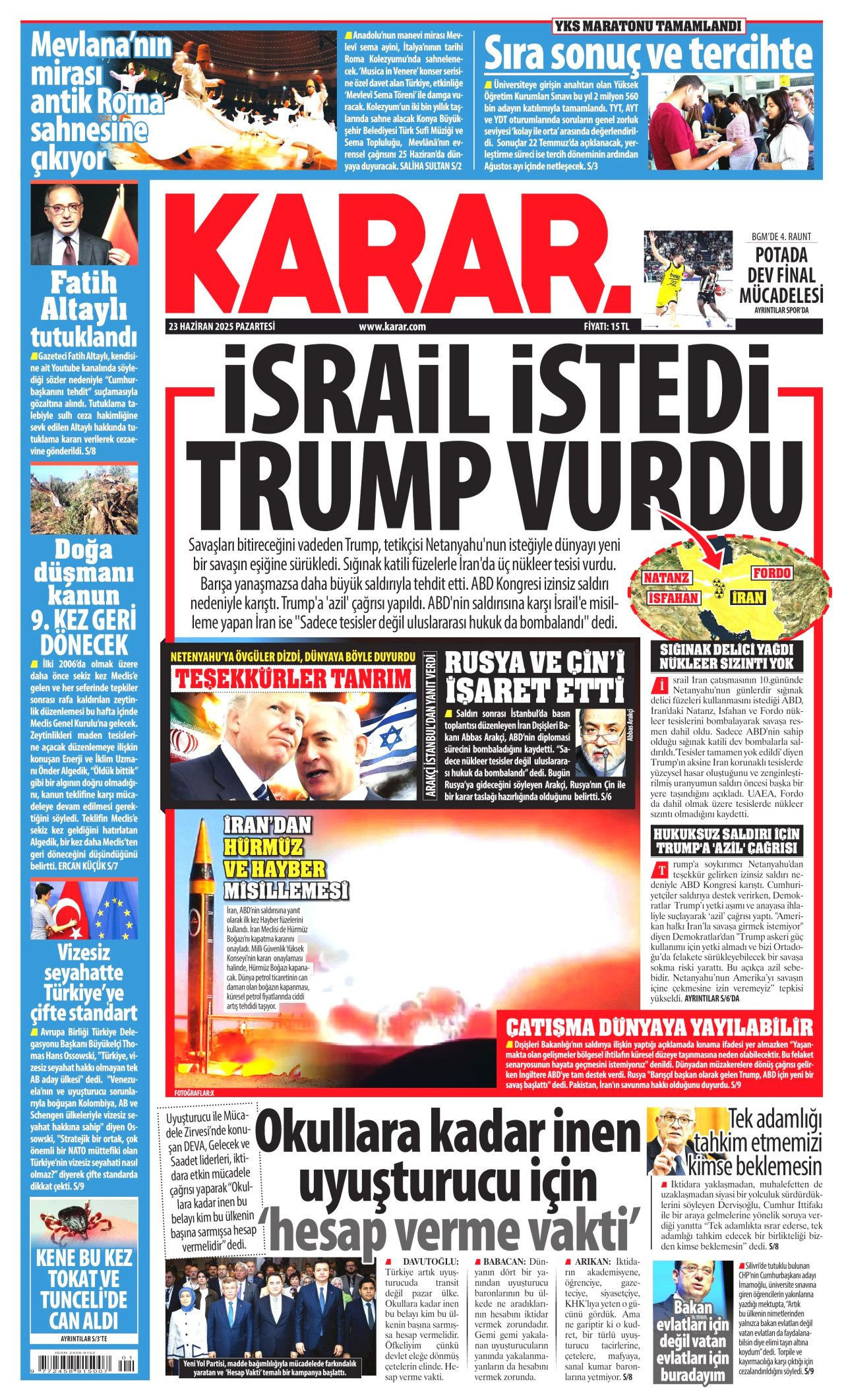 İsrail'e teslim olan ABD, İran'ı vurdu! İsrail-İran savaşındaki tehlikeli dönemeç gazete manşetlerinde... - Sayfa 2