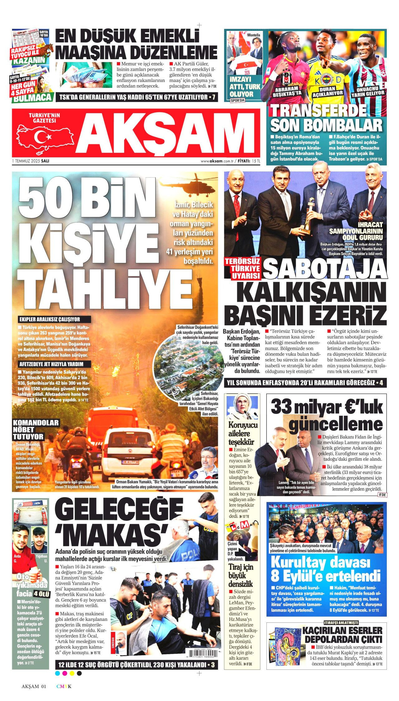 Alevler arasında can pazarı... Savaş gibi mücadele manşetlerde! - Sayfa 8