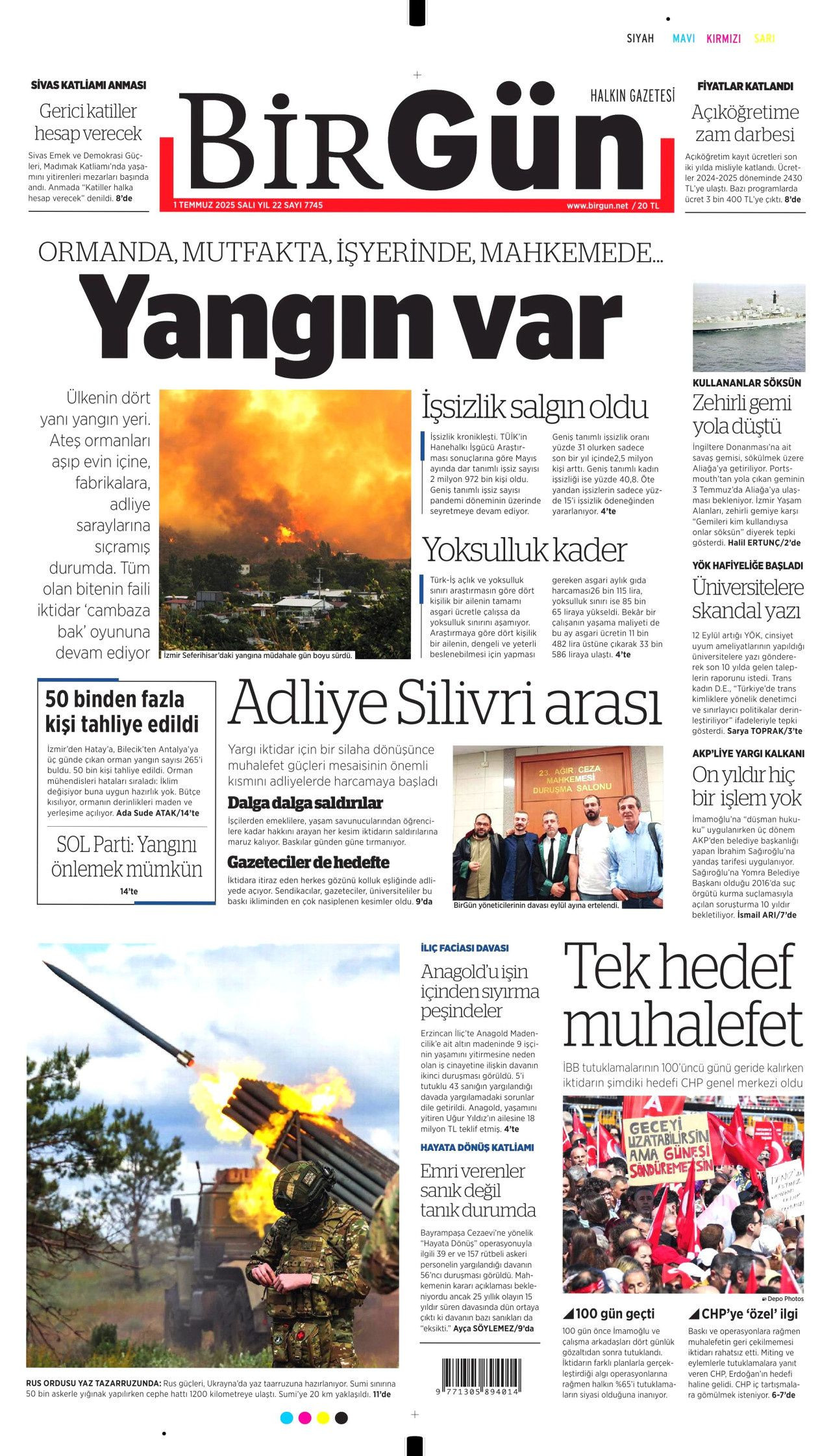 Alevler arasında can pazarı... Savaş gibi mücadele manşetlerde! - Sayfa 22